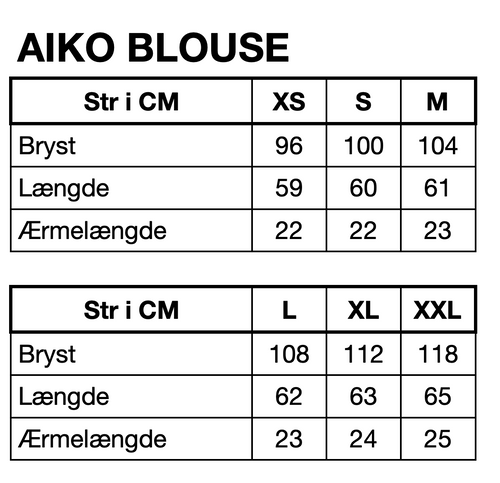 HUNKØN Aiko Blouse Bluser Black