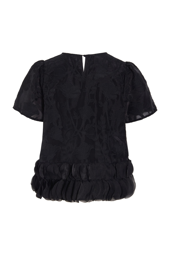 HUNKØN Aiko Blouse Bluser Black