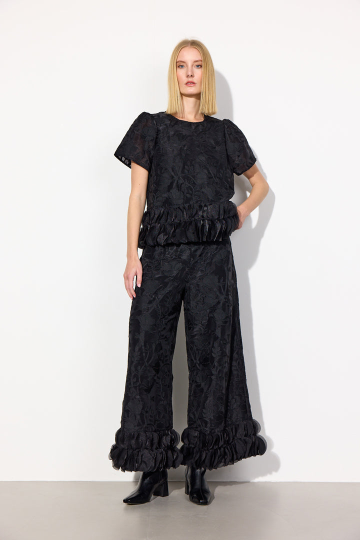 HUNKØN Aiko Blouse Bluser Black