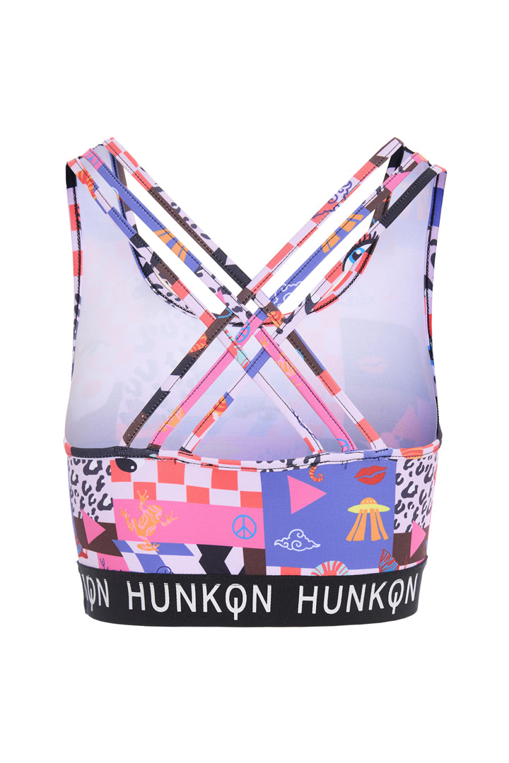HUNKØN Alba Yoga Top Yoga Toppe Multiverse Art Print