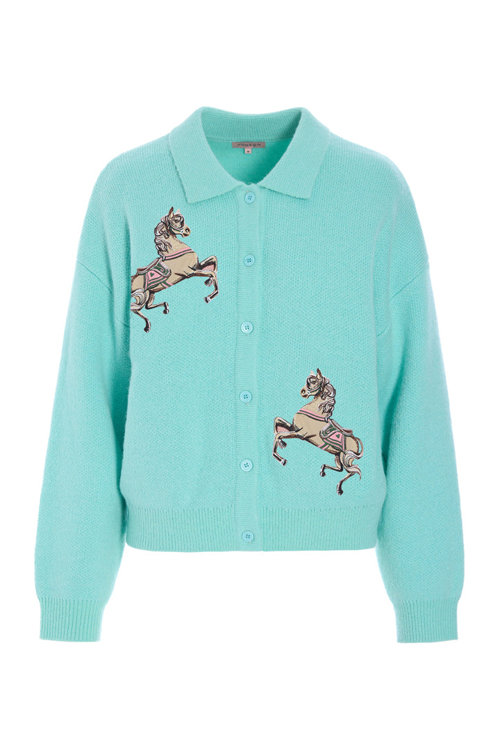 HUNKØN Alfie Knit Cardigan Cardigans Mint