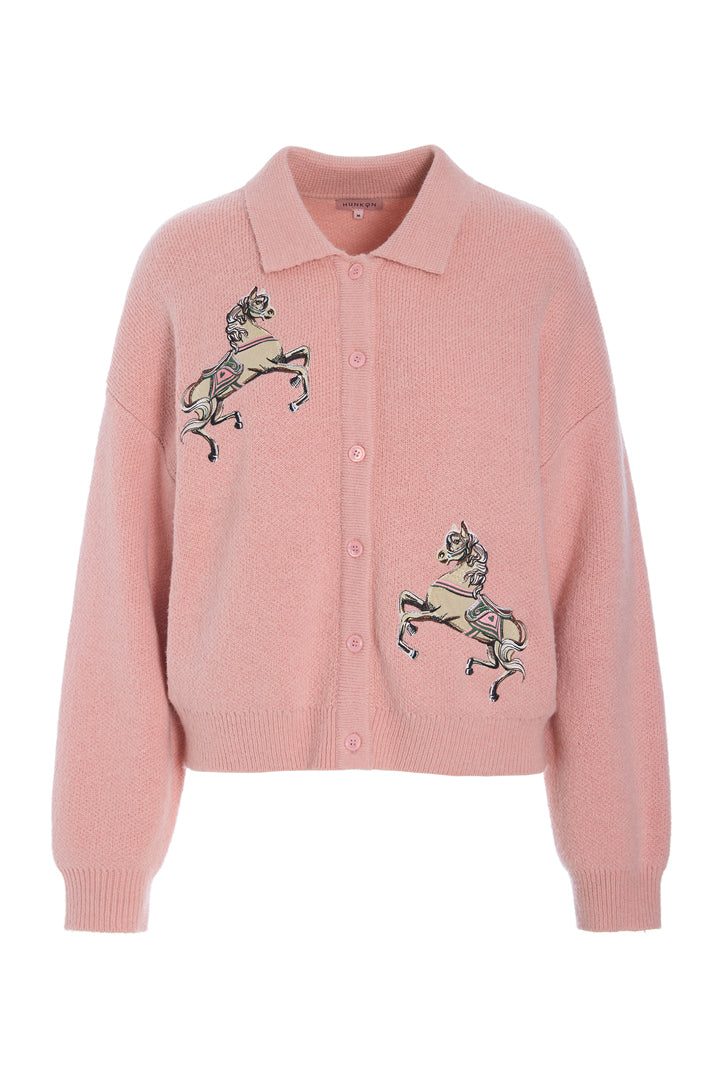 HUNKØN Alfie Knit Cardigan Cardigans Peach