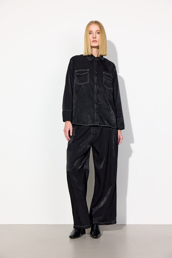HUNKØN Andy Shirt Skjorter Black