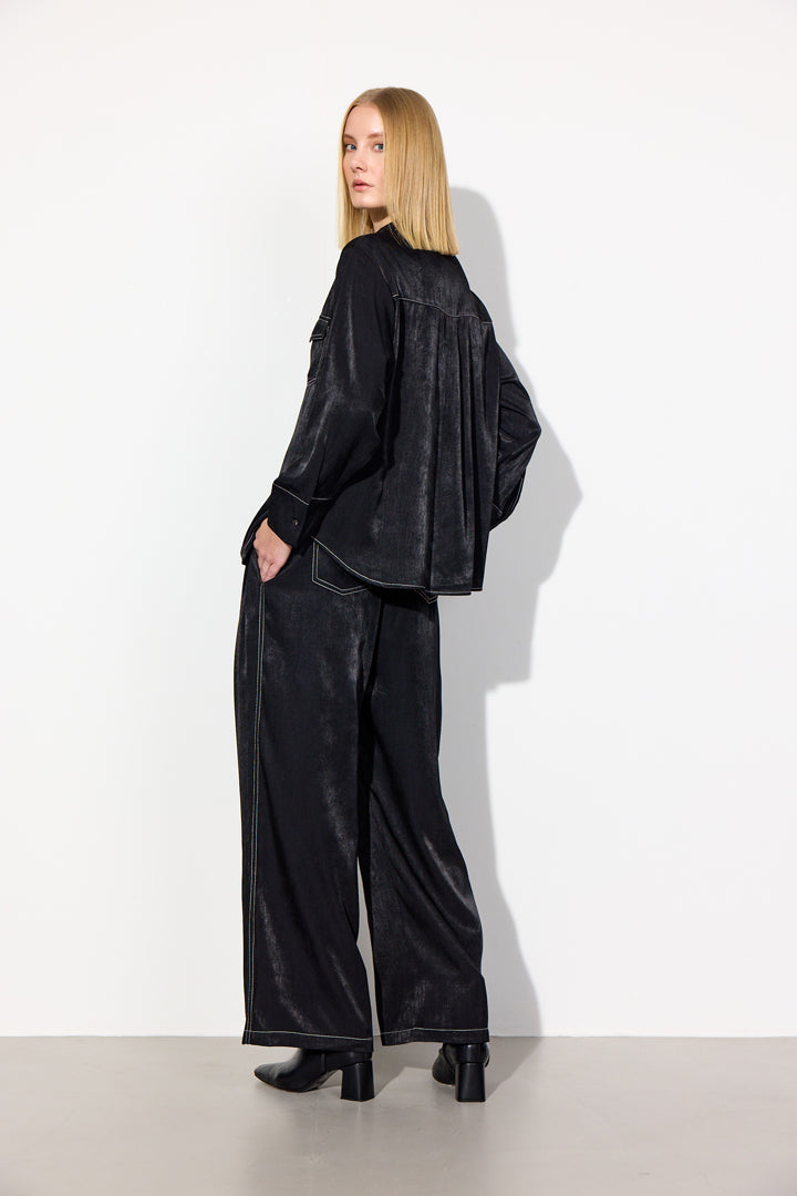 HUNKØN Andy Shirt Skjorter Black