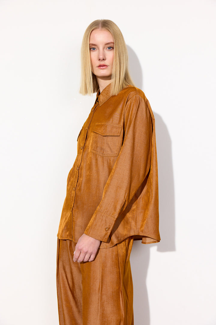 HUNKØN Andy Shirt Skjorter Brown
