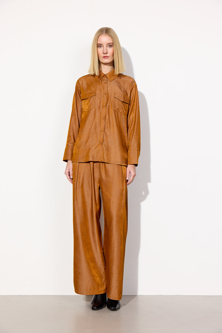 HUNKØN Andy Shirt Skjorter Brown