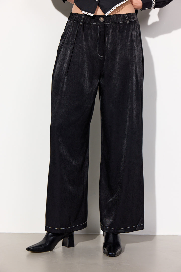HUNKØN Andy Trousers Bukser Black