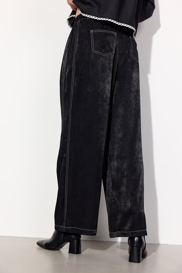 HUNKØN Andy Trousers Bukser Black