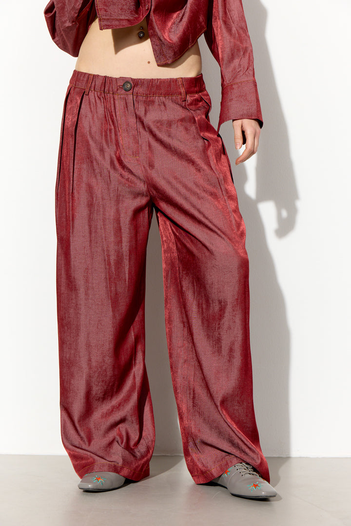 HUNKØN Andy Trousers Bukser Oxblood