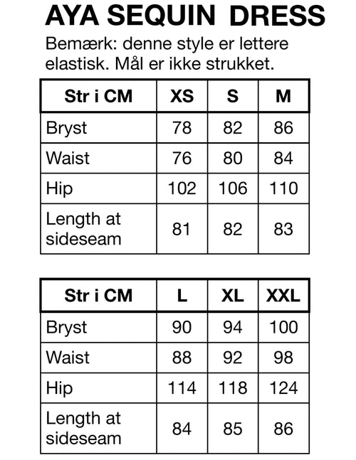 HUNKØN Aya Sequin Dress Kjoler Black