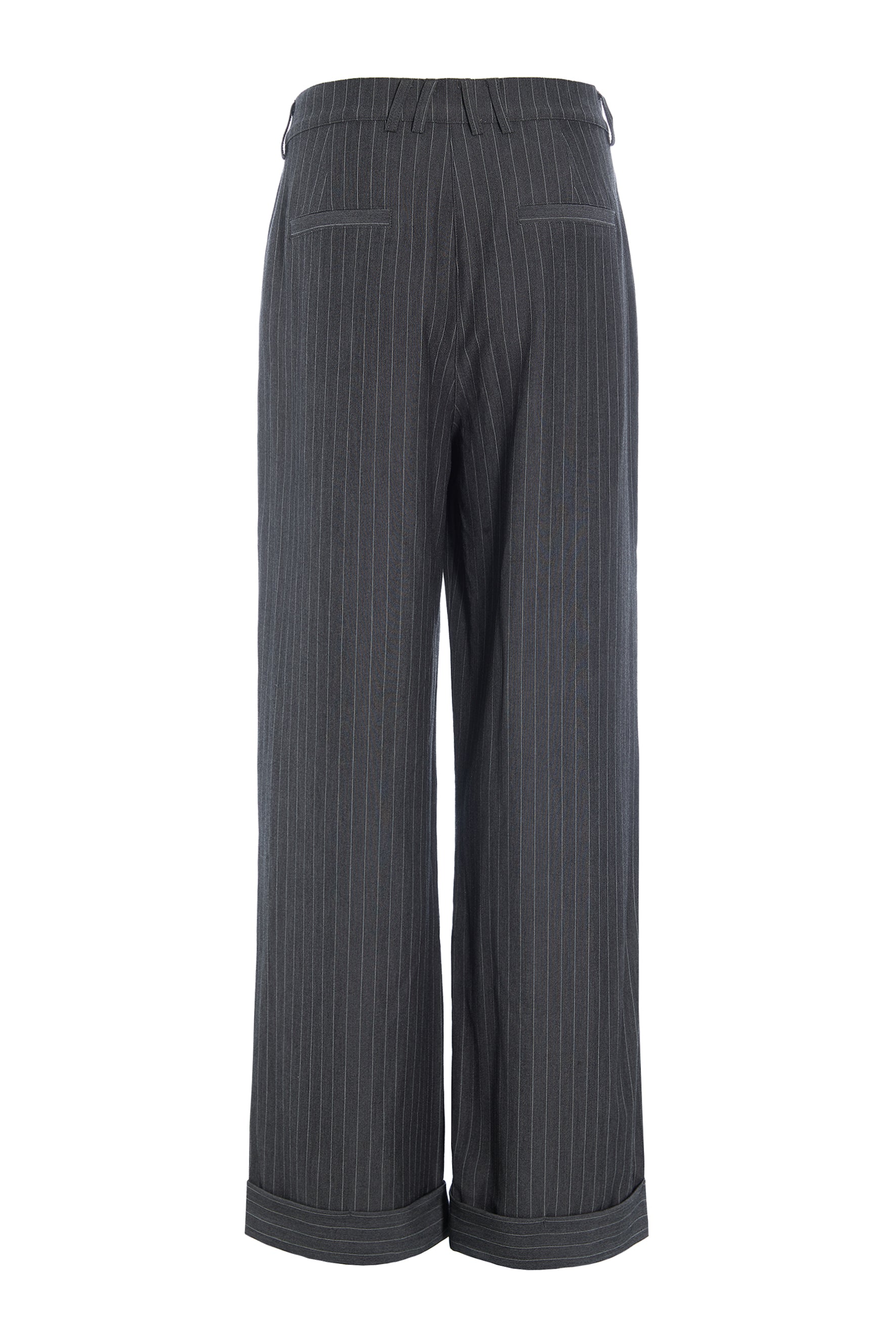 HUNKØN Billie Trousers Bukser Grey Pinstripe