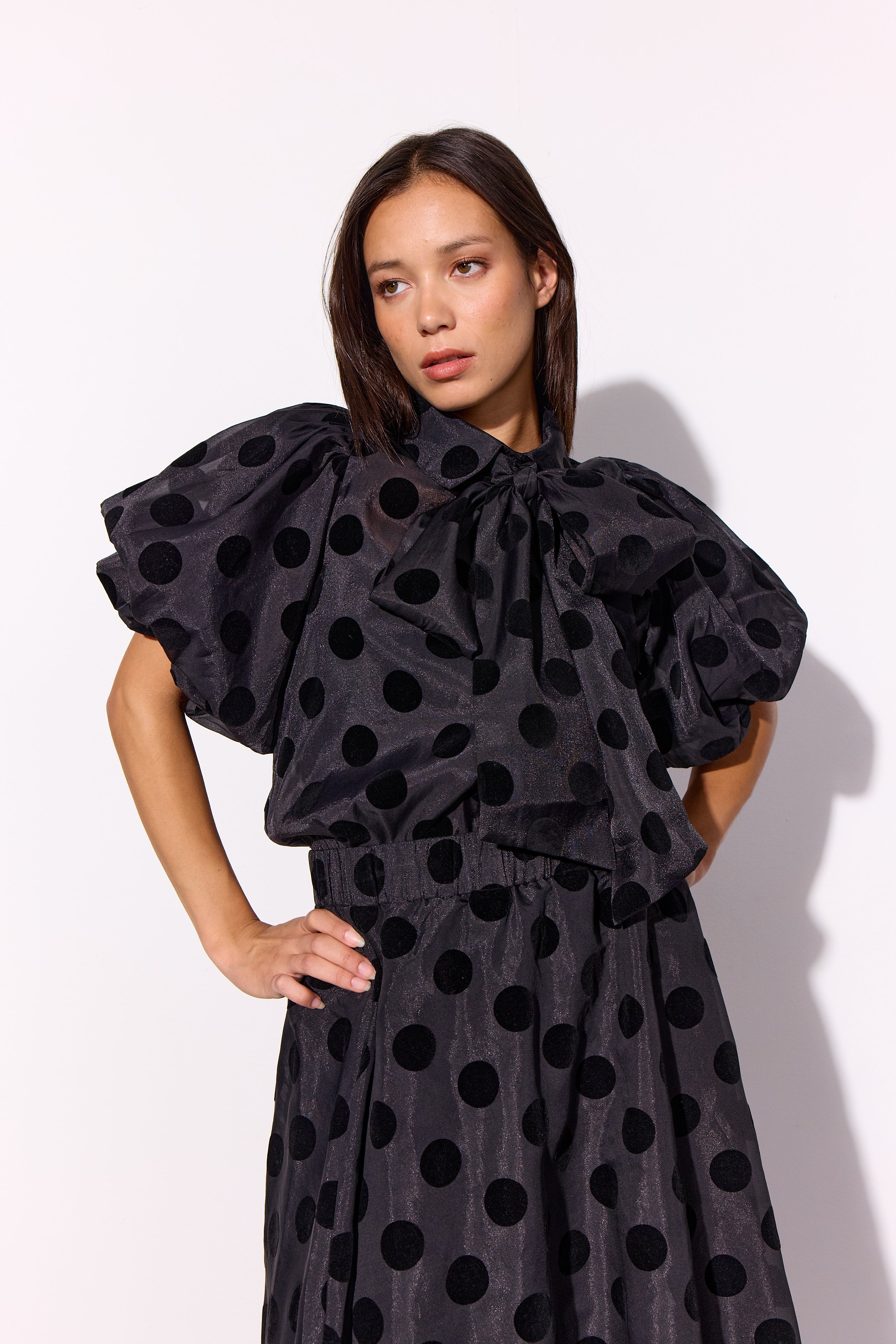 HUNKØN Bobby Shirt Skjorter Black w/dots