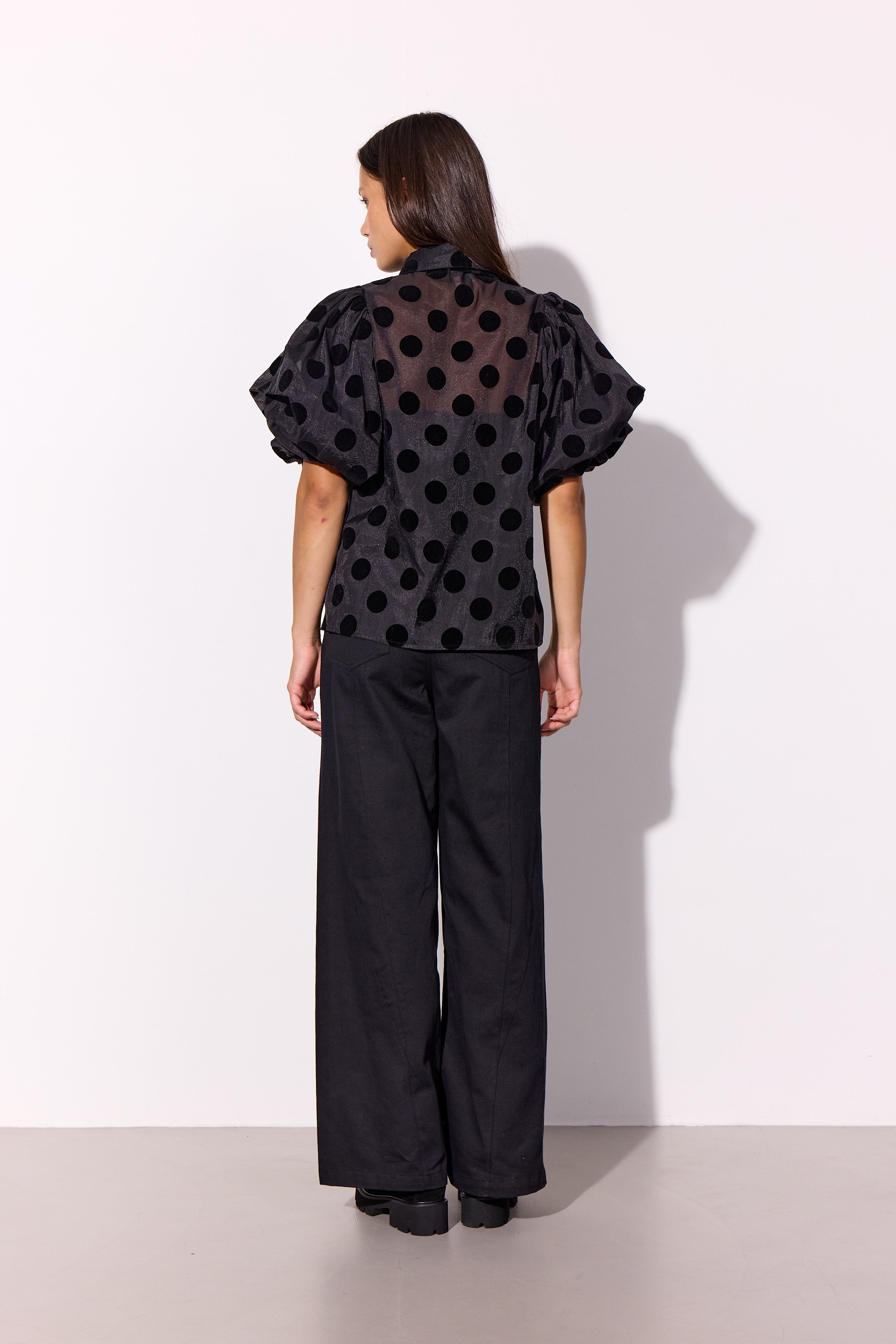 HUNKØN Bobby Shirt Skjorter Black w/dots