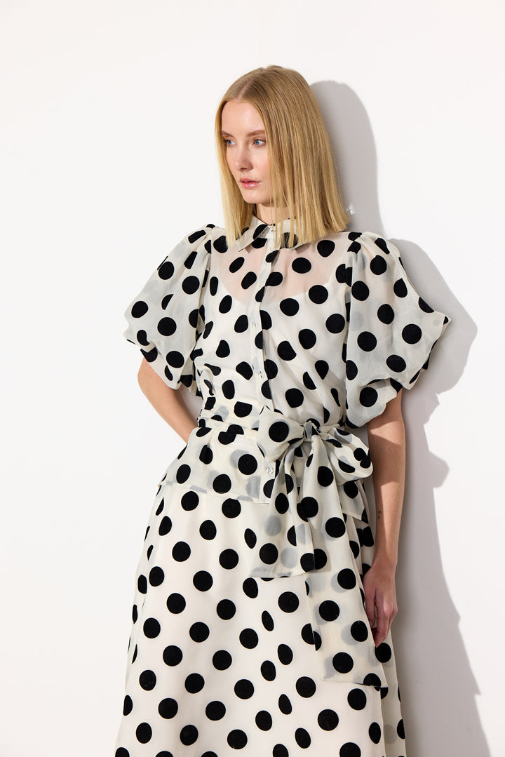 HUNKØN Bobby Shirt Skjorter White w/ dots