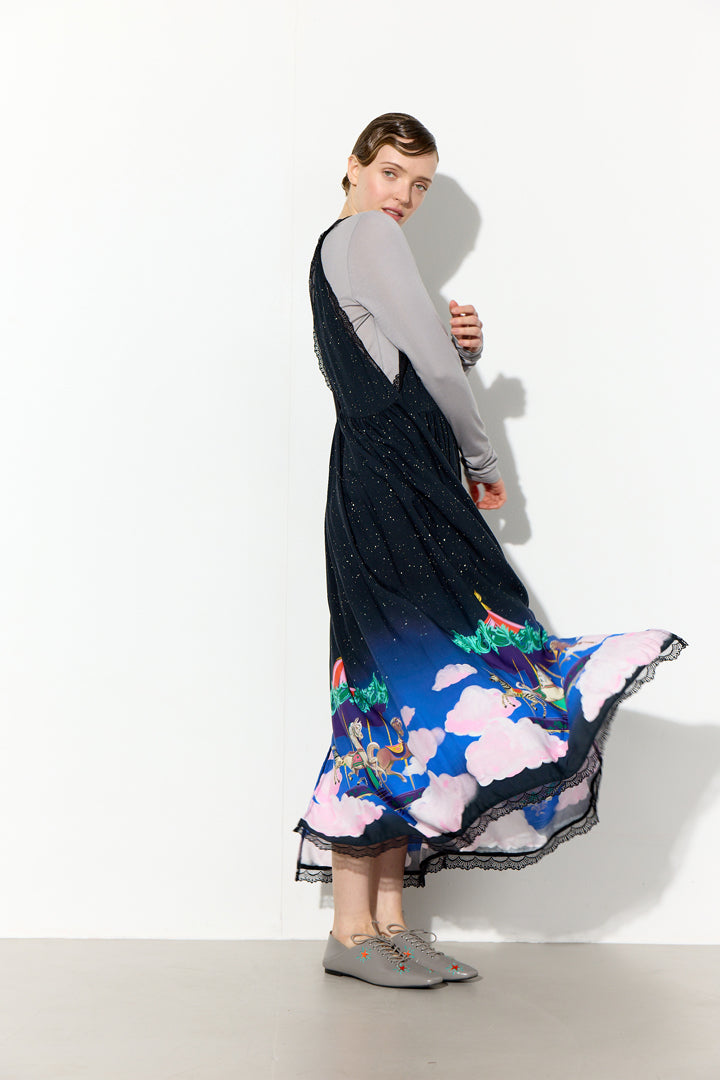HUNKØN Calista Dress Kjoler Dream Fairground Art Print