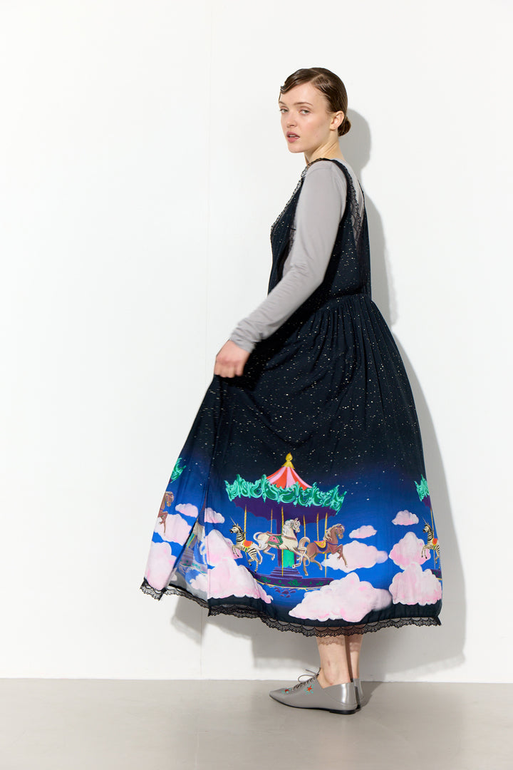 HUNKØN Calista Dress Kjoler Dream Fairground Art Print