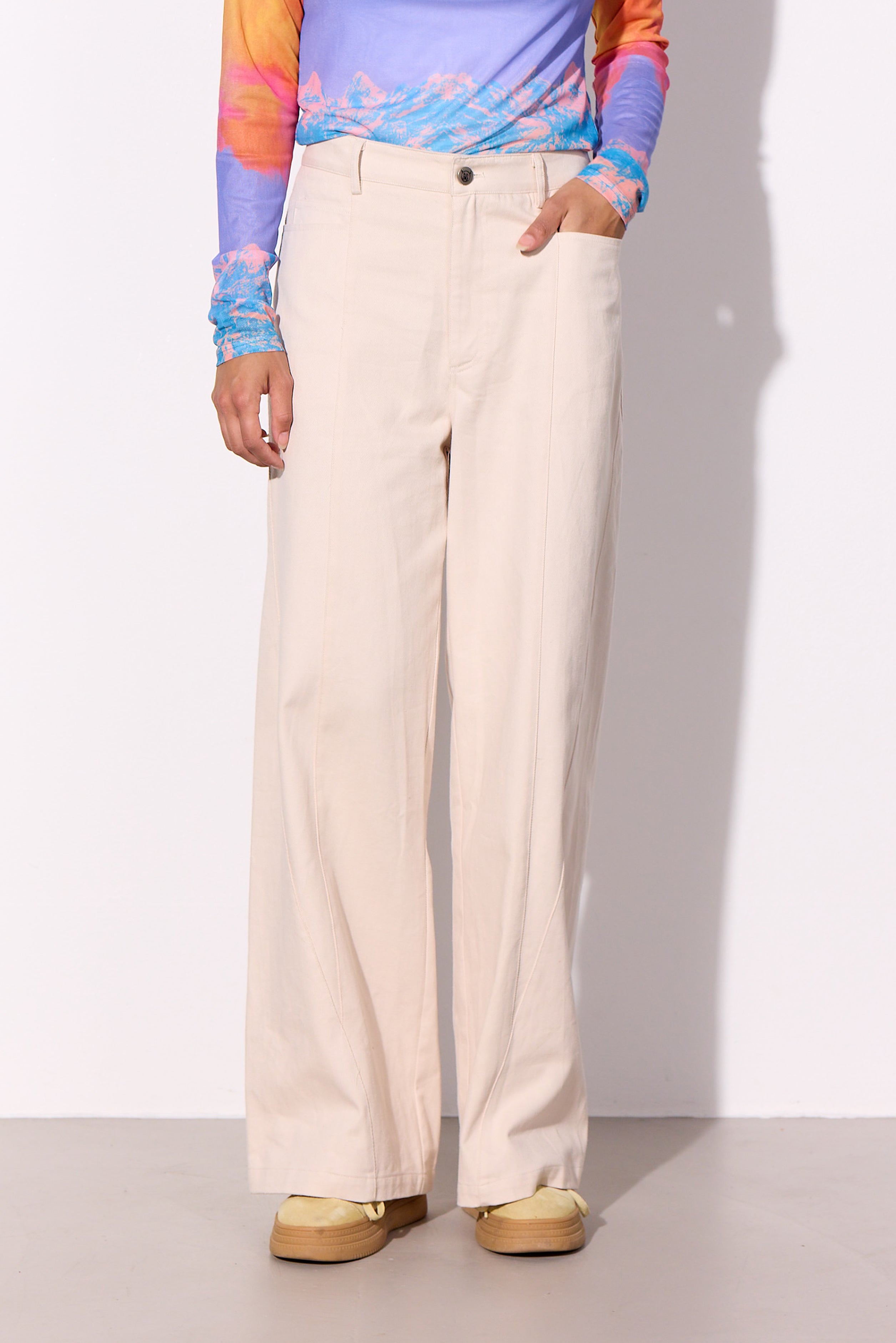 HUNKØN Camden Trousers Bukser Cream