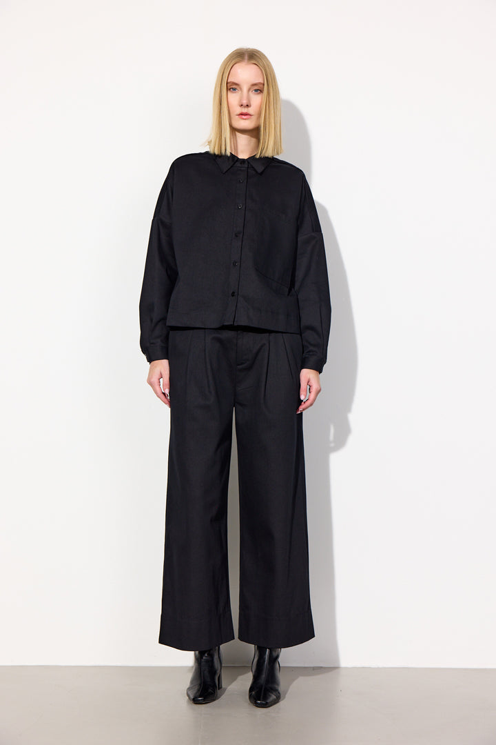 HUNKØN Camden Wide Trousers Bukser Black