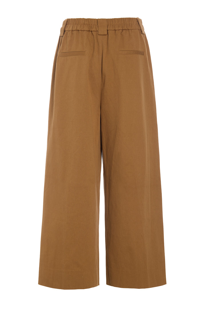 HUNKØN Camden Wide Trousers Bukser Brown
