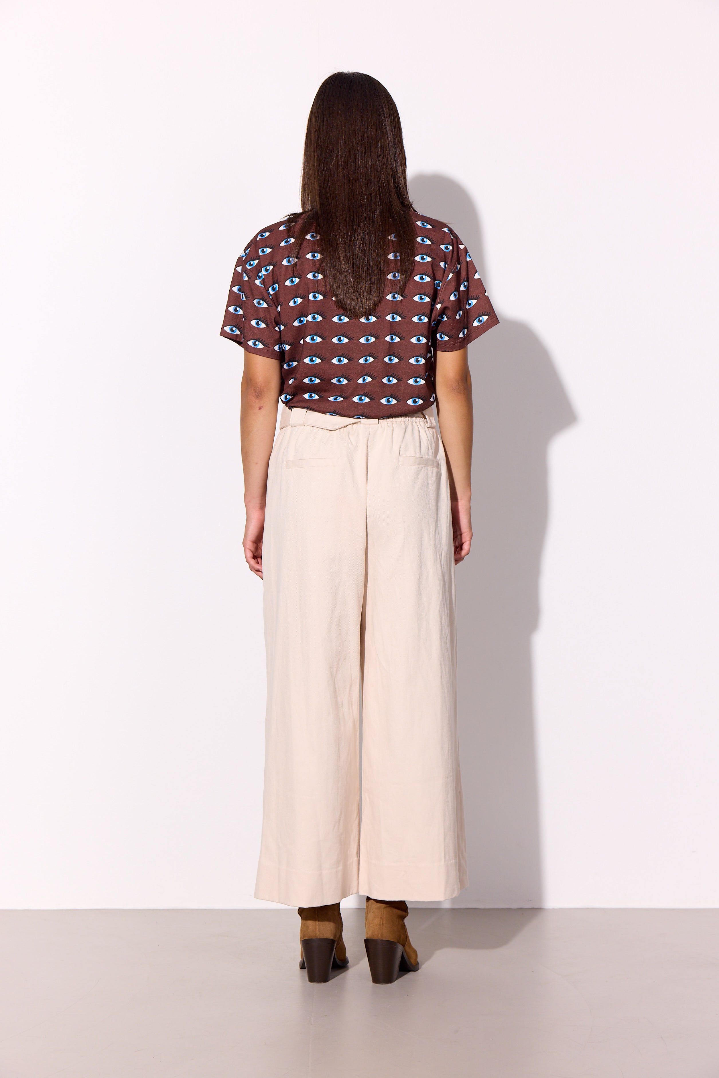 HUNKØN Camden Wide Trousers Bukser Cream