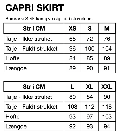 HUNKØN Capri Skirt Nederdele IceCream