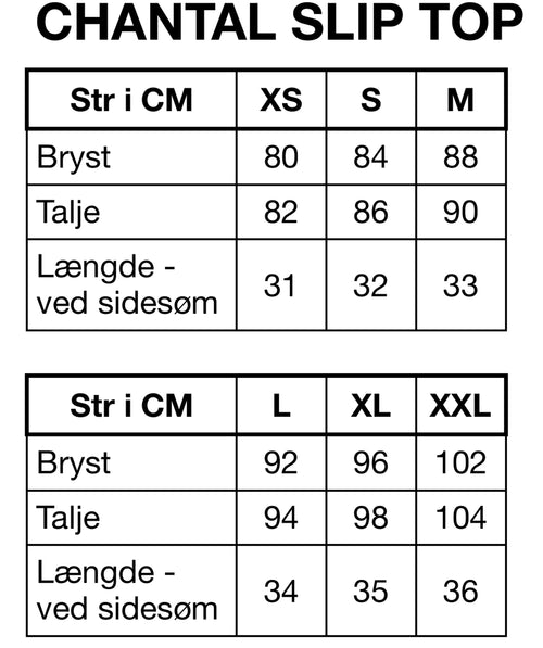 HUNKØN Chantal Slip Top Toppe Black