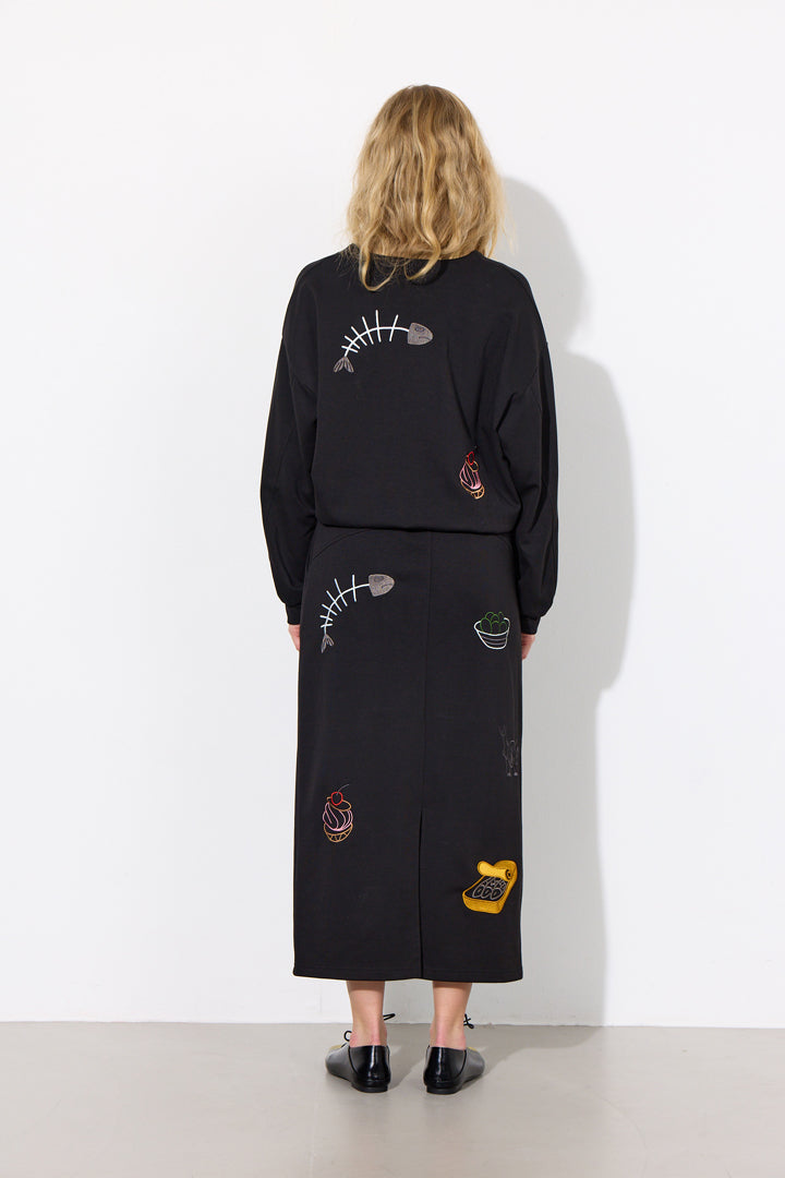 HUNKØN Chili Blouse Bluser Black