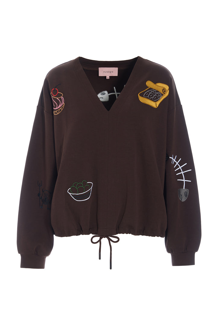 HUNKØN Chili Blouse Bluser Brown