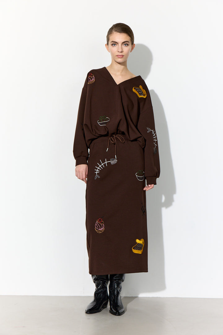 HUNKØN Chili Blouse Bluser Brown