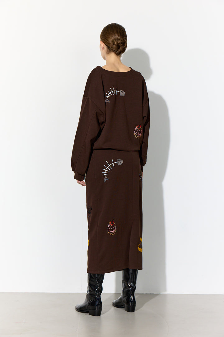 HUNKØN Chili Blouse Bluser Brown