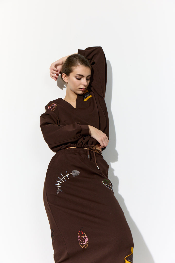 HUNKØN Chili Blouse Bluser Brown