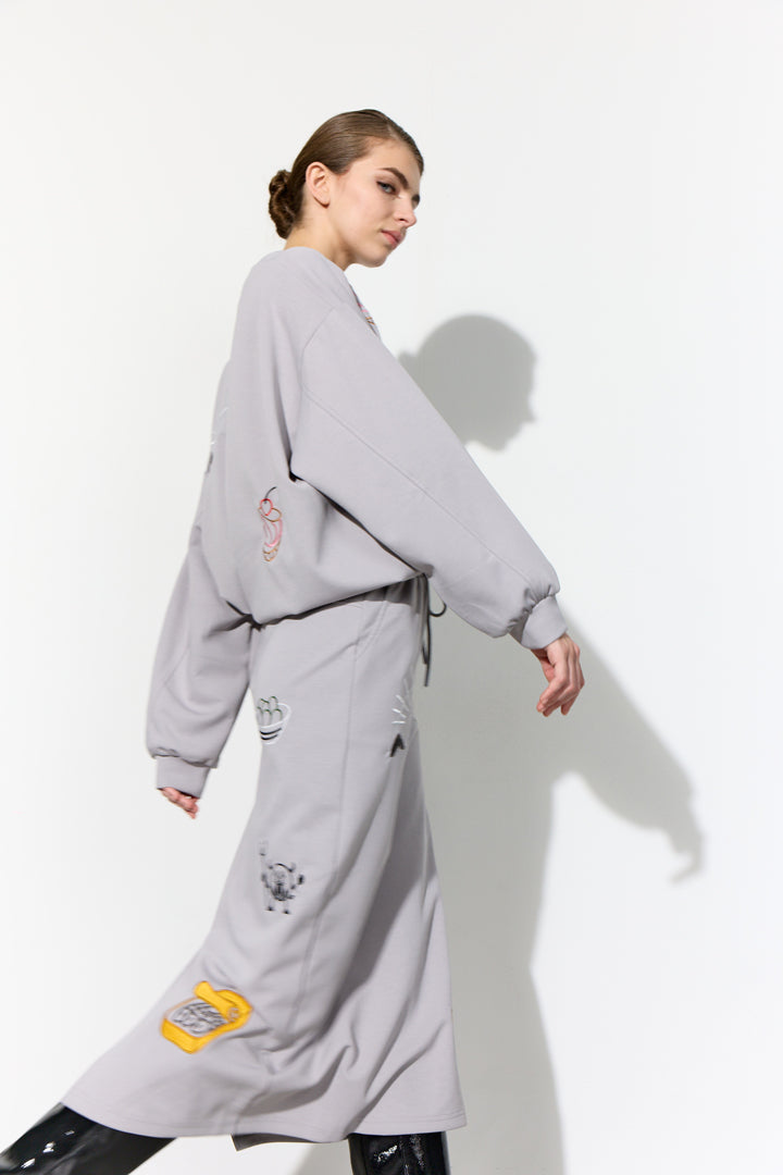 HUNKØN Chili Blouse Bluser Grey