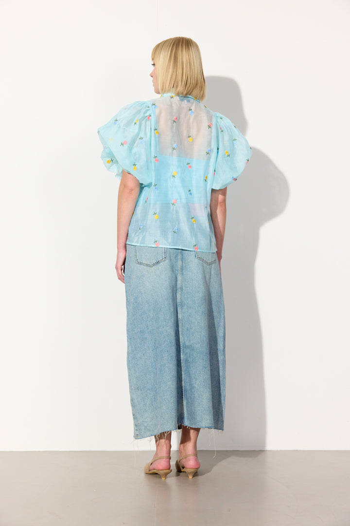 HUNKØN Conny Shirt Skjorter Blue