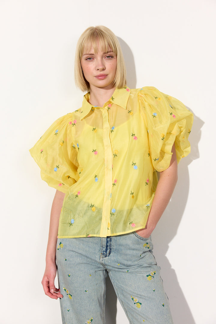 HUNKØN Conny Shirt Skjorter Yellow