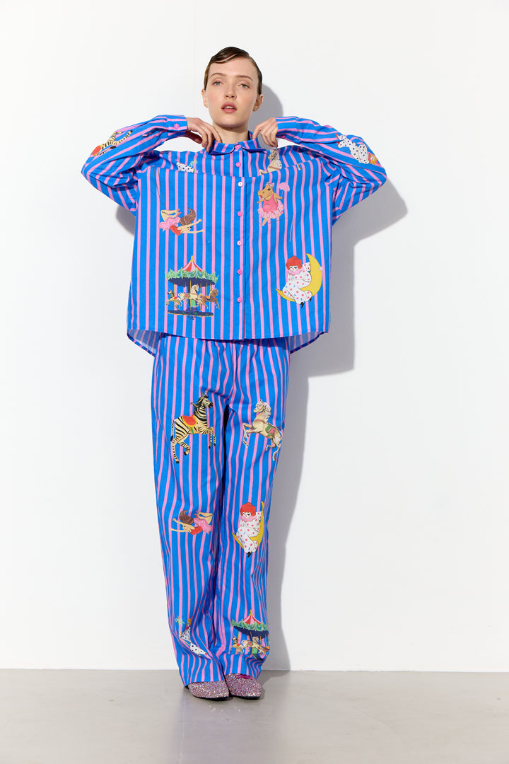 HUNKØN Cosmia Shirt Skjorter Blue Showstopper Art Print