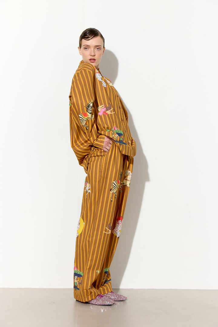 HUNKØN Cosmia Trousers Bukser Caramel Showstopper Art Print