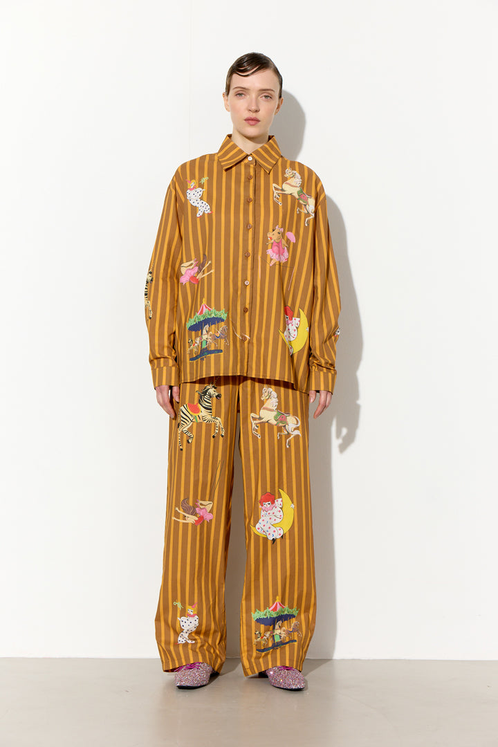HUNKØN Cosmia Trousers Bukser Caramel Showstopper Art Print