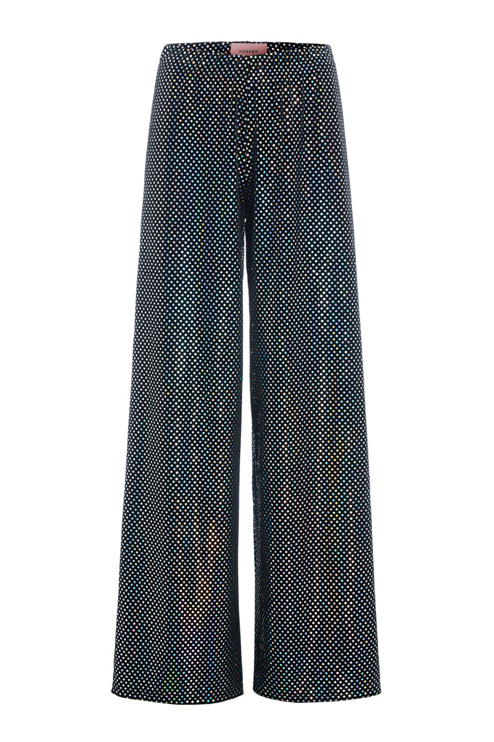 HUNKØN Daisy Trousers Bukser Black Disco