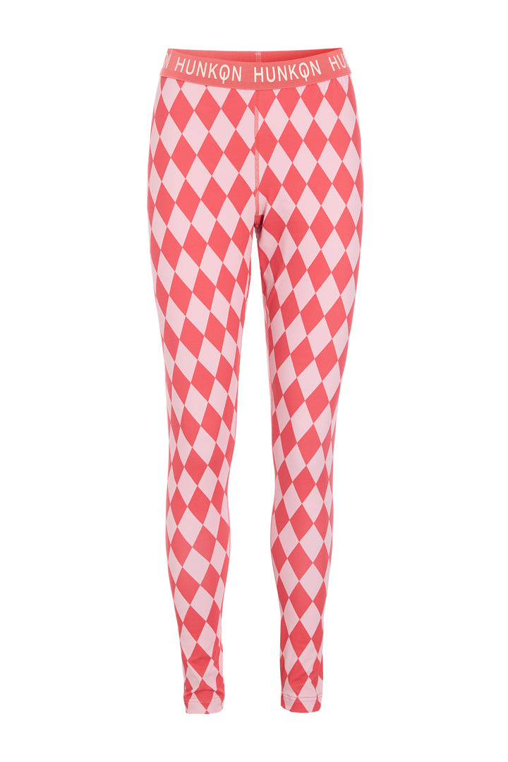 HUNKØN Dallas Leggings Leggings Red Harlequin