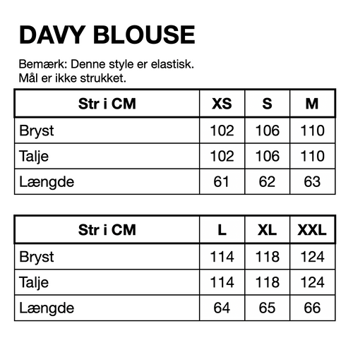 HUNKØN Davy Blouse Bluser Black