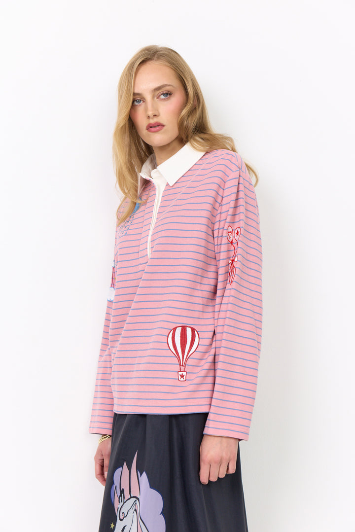 HUNKØN Davy Poloshirt Bluser Rose