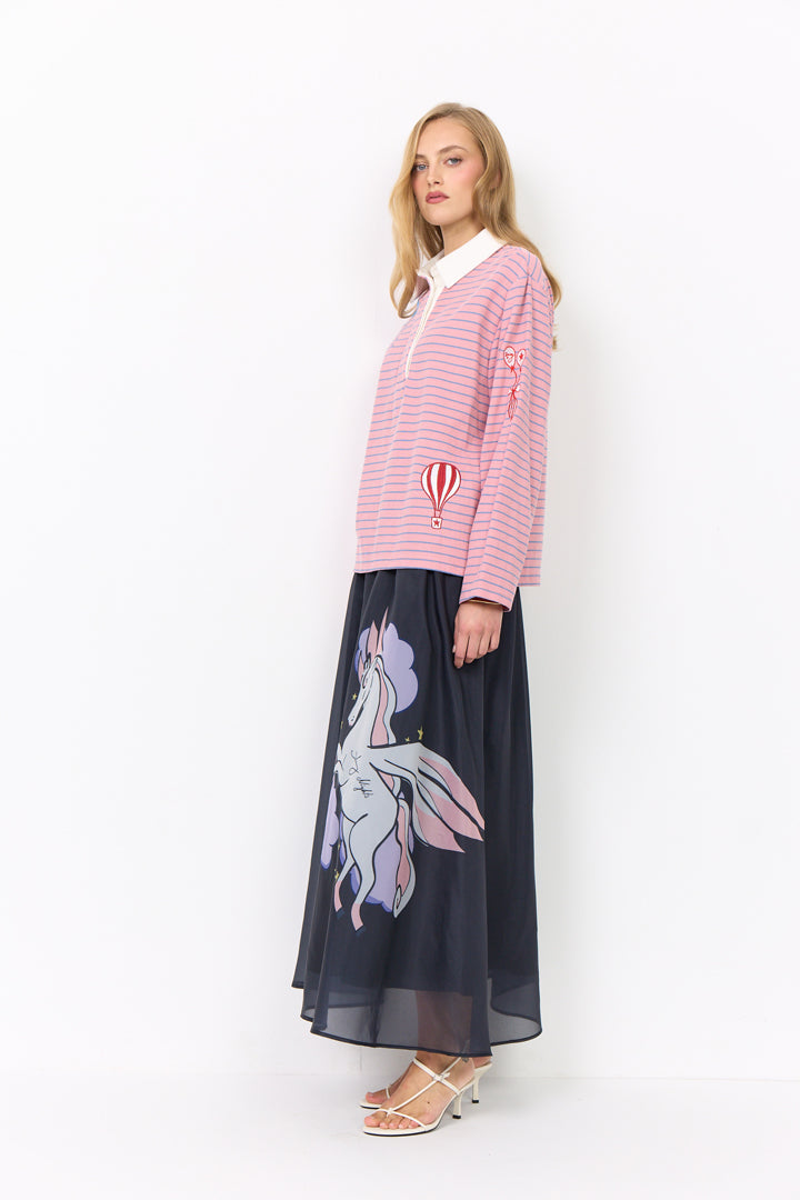 HUNKØN Davy Poloshirt Bluser Rose