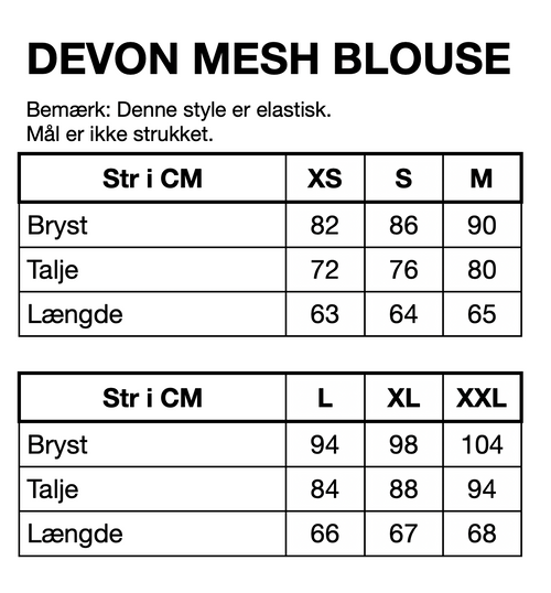 HUNKØN Devon Mesh Blouse Bluser Horizon Art Print