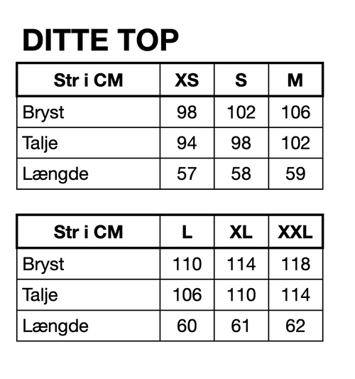 HUNKØN Ditte Top Toppe Blue