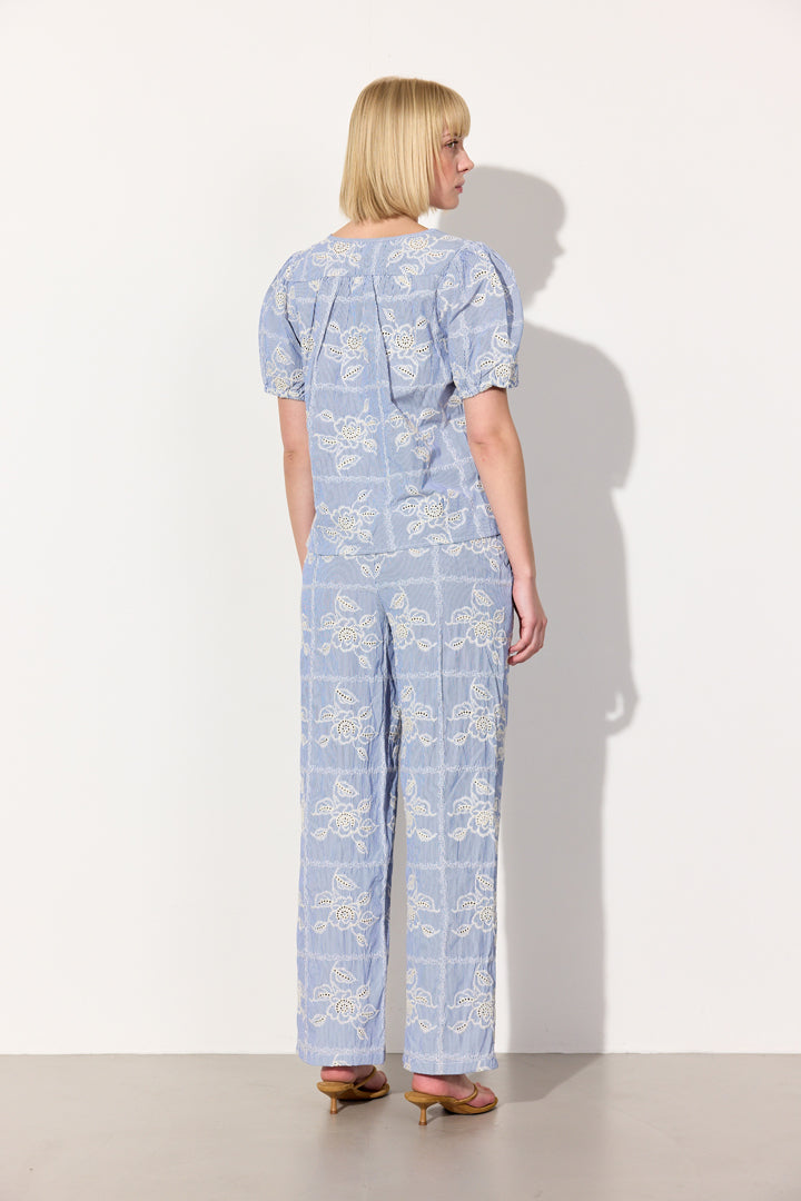 HUNKØN Ditte Top Toppe Blue