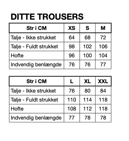 HUNKØN Ditte Trousers Bukser Blue