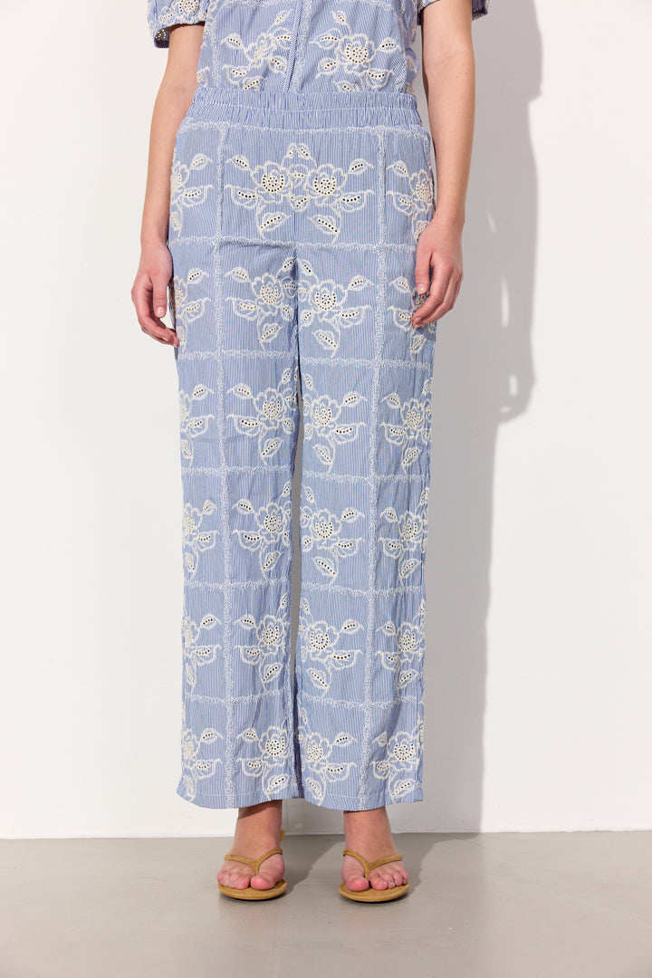 HUNKØN Ditte Trousers Bukser Blue