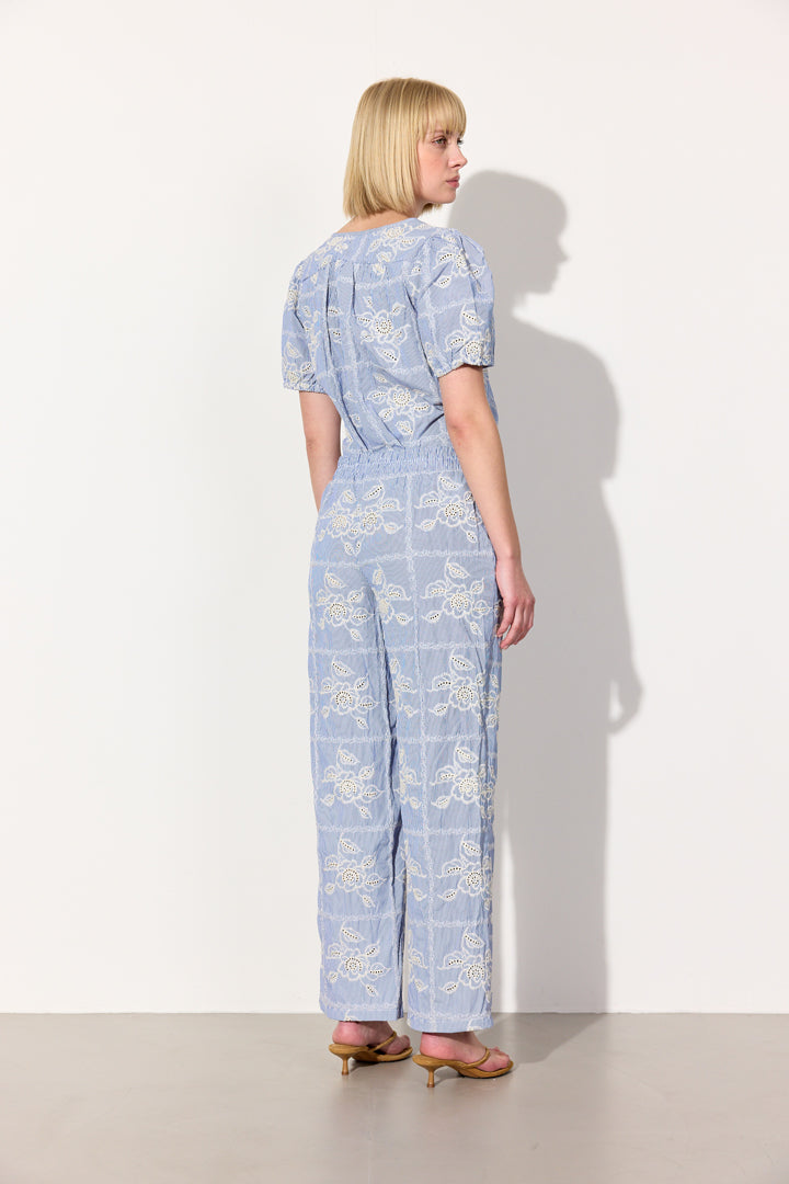 HUNKØN Ditte Trousers Bukser Blue