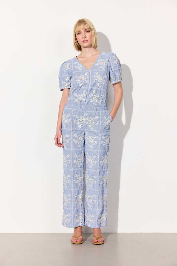 HUNKØN Ditte Trousers Bukser Blue
