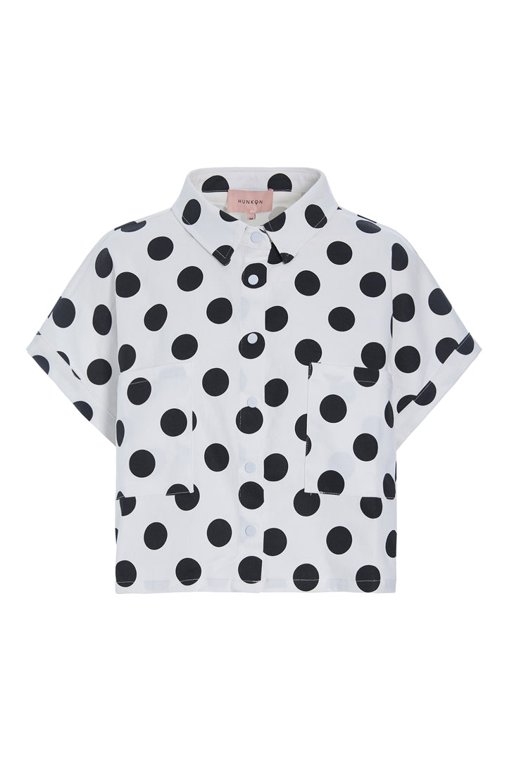 HUNKØN Divina Shirt Skjorter White w/ dots
